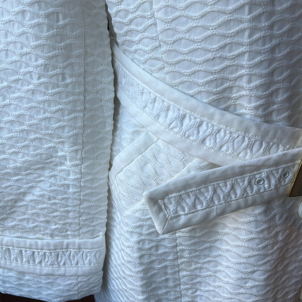 INC International Concepts Long White Textured Coat with Belt - Picture 4 of 8